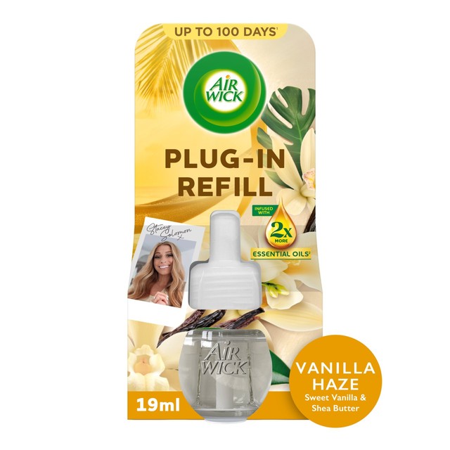 Airwick Vanilla Haze liquid refill for plug diffuser, imported from the UK