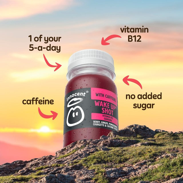 Innocent Wake Up berry ginger pomegranate shot 80ml, UK version
