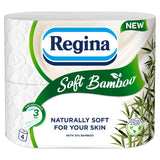 Regina Soft Bamboo toilet roll 4 Rolls, imported from the UK