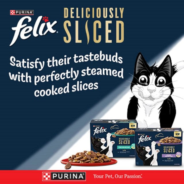 Felix Deliciously Sliced fish selection wet cat food, UK version