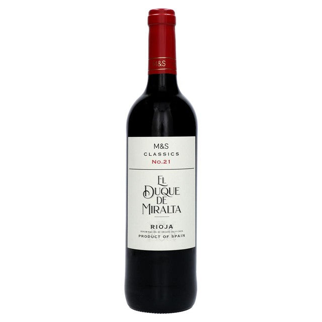 M&S El Duque De Miralta red wine 75cl, imported from the UK