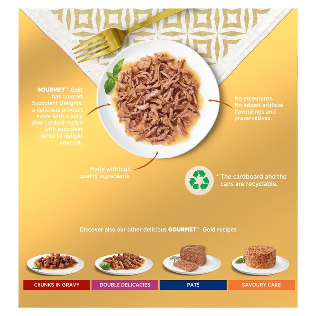 Gourmet Succulent Delights wet cat food 8 x 85g, UK version