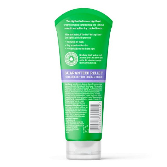 O'Keeffe's Working Hands Overnight hand cream 80ml, imported from the UK