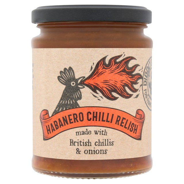 Diddly Squat Farm habanero chilli relish, imported from the UK