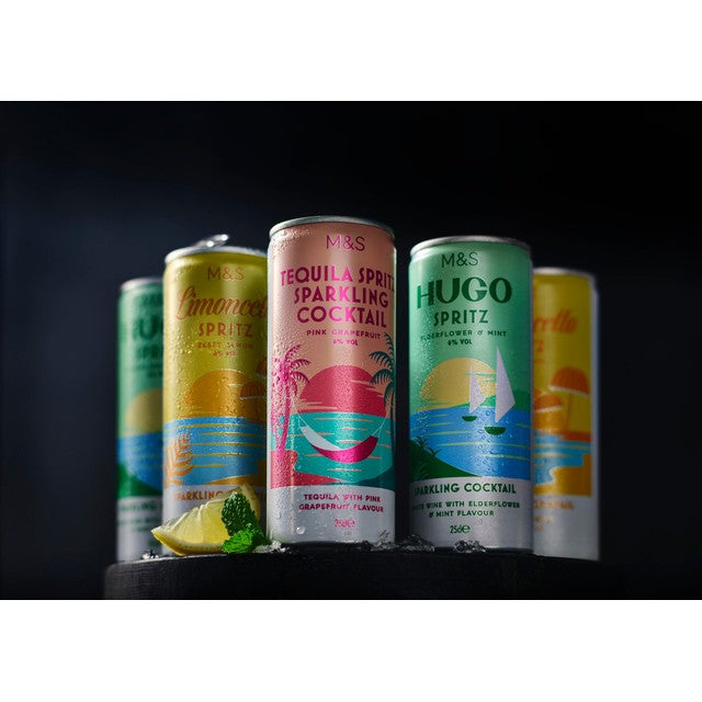 M&S Tequila Spritz sparkling cocktail can 250ml, UK version