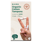 Dame organic cotton tampons super plus - British product