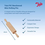 George East Tala FSC Beechwood Mini Rolling Pin 23cm (British brand)