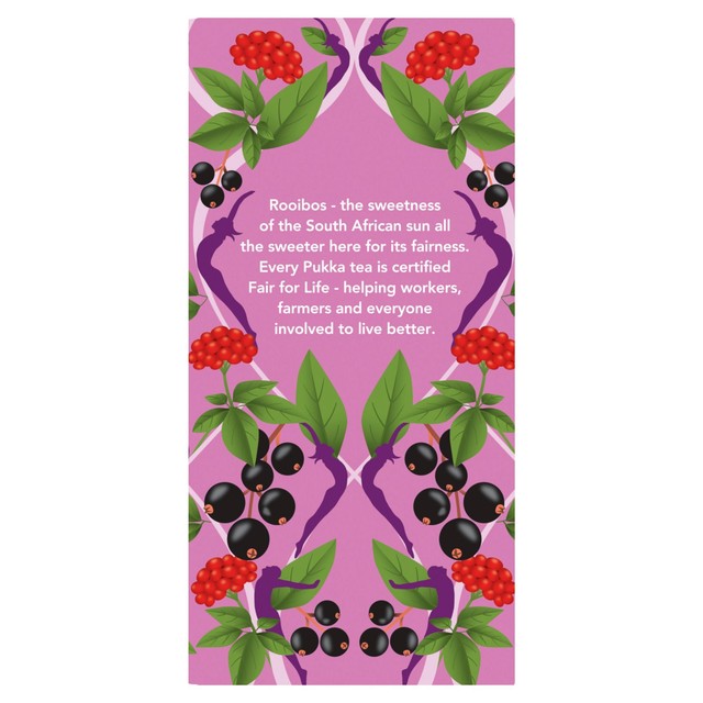 Pukka Herbs Organic Morning Berry tea bags 20-pack, imported from the UK