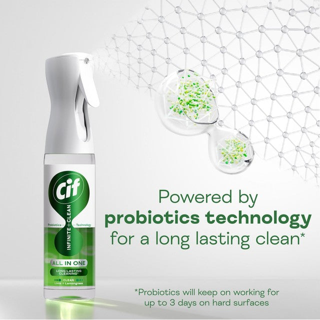 Cif Lime and Lemongrass all in one cleaning spray 280ml - British product