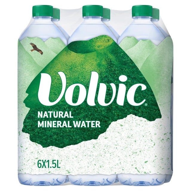 Volvic still mineral water (British brand)