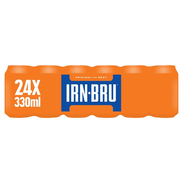 Irn-Bru original soft drink 24 x 330ml, UK version