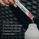 Virtue Electrolytes Mango Passionfruit powder 12 x 5g sachets (British brand)