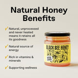 Black Bee British Summer Runny Wildflower Honey 227g - British product