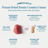 James & Ella freeze dried country game dog treats 40g, UK version
