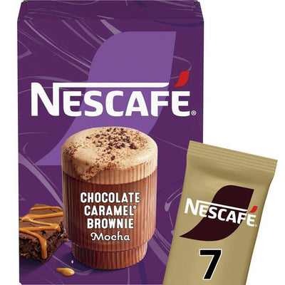 Sainsburys Café Mousse Mocha Brownie Caramel Chocolat Instantané Nescafe Sachets 7x214g - Acheter en ligne sur McGrocer