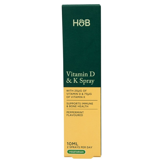 Holland & Barrett Vitamin D & K2 Spray peppermint flavour 10ml, UK version