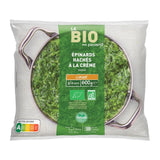 Picard organic chopped spinach with cream 600g, imported from the UK