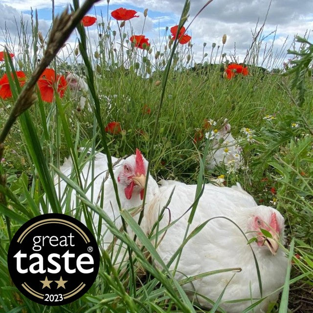 Packington free range large chicken 2.46kg, imported from the UK