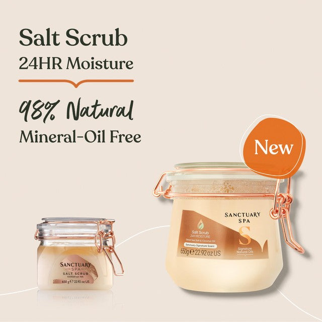 Sanctuary Spa Signature Natural Oils salt scrub 650g (British brand)