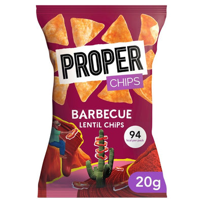 Properchips Barbecue Lentil Chips Crisps 20g