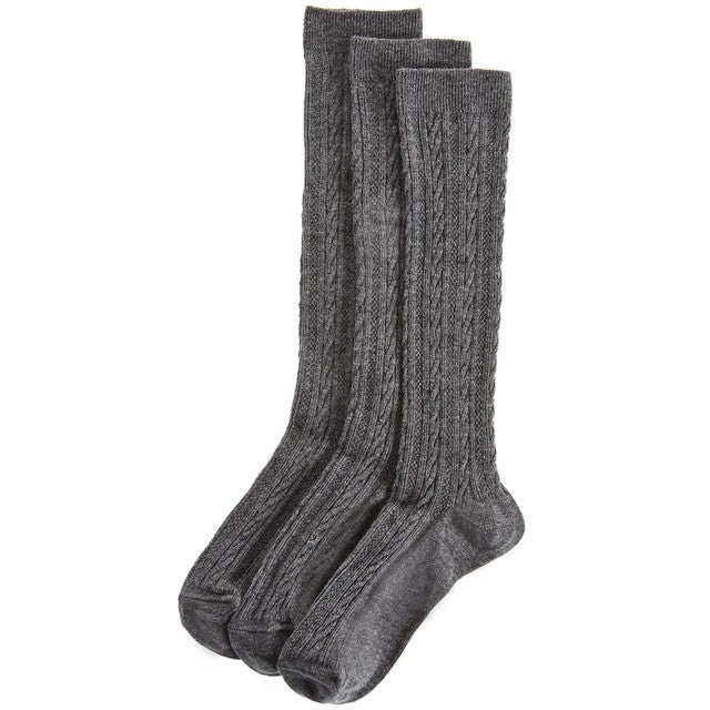 M&S girls cable knee high socks size 8.5-12, UK version