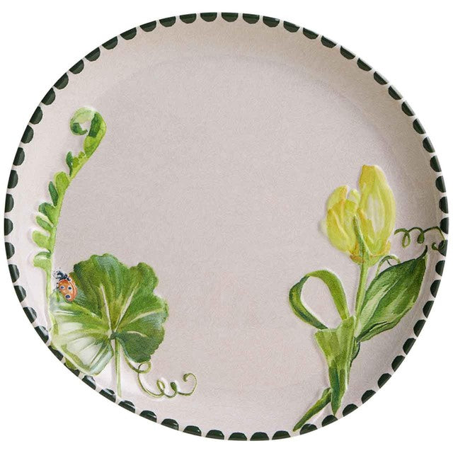 M&S floral melamine dinner plate set green 28cm, imported from the UK