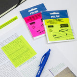 Milan adhesive notes yellow translucent 76 x 76 mm, imported from the UK