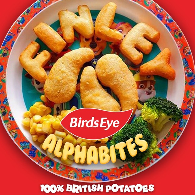 Birds Eye Original Alphabites frozen potato shapes 456g - British product