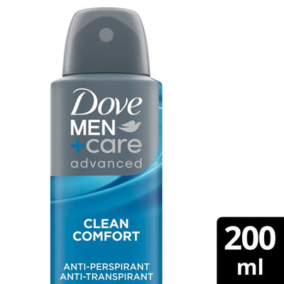 M&S Dove Men+Care Advanced Clean Comfort Anti-Perspirant Spray 200ml- Buy online at McGrocer