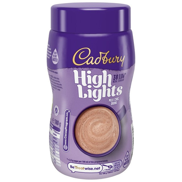 Cadbury Highlights Chocolate Drink Hot Chocolate Jar 180g - British product