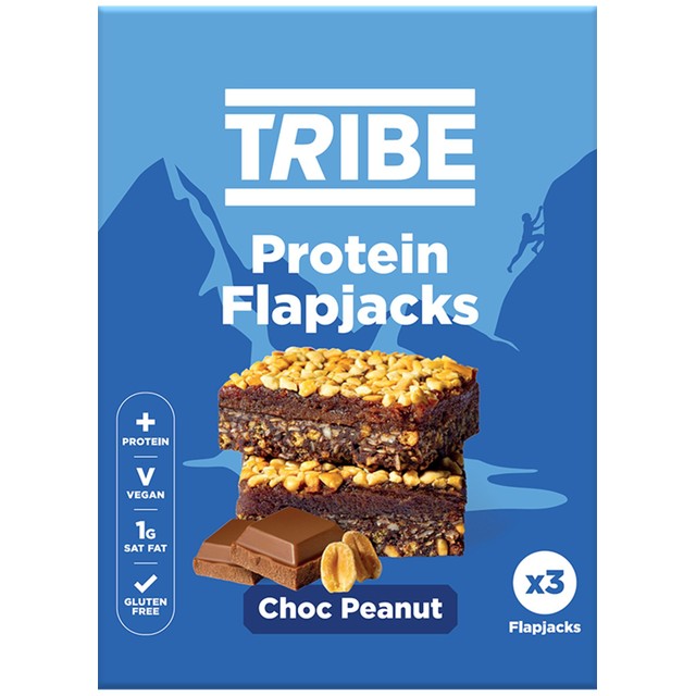 TRIBE Protein Flapjack Choc Peanut 3 Pack (British brand)