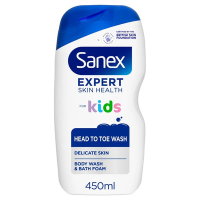 M&S Sanex Expert Skin Health Kids Bubble Bath Body Wash Shower Gel 450ml- Buy online at McGrocer