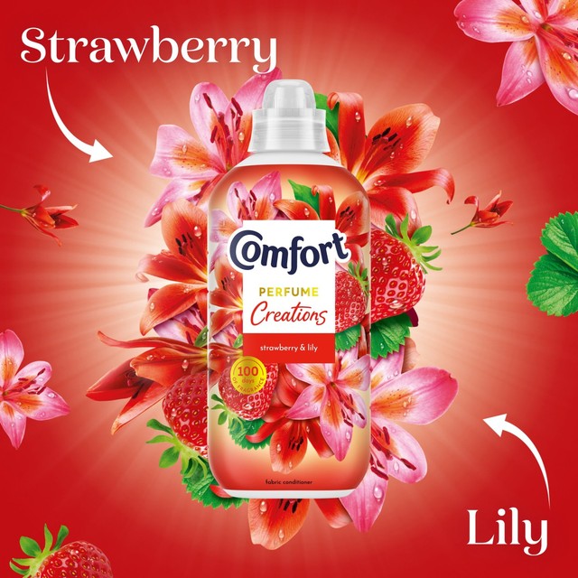 Comfort fabric conditioner Strawberry and Lily 48 washes - British product