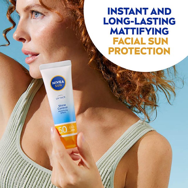 Nivea SPF 50 face sun cream shine control 50ml, imported from the UK