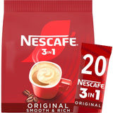 Nescafe Original 3in1 instant coffee sachets 20pk, imported from the UK