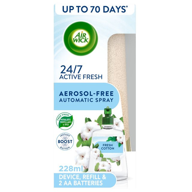 Airwick automatic air freshener Fresh Cotton 228ml - British product