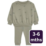 M&S khaki baby leggings outfit 3-6 months, imported from the UK