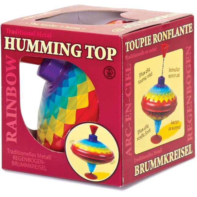 Tobar rainbow humming top spinning toy, imported from the UK