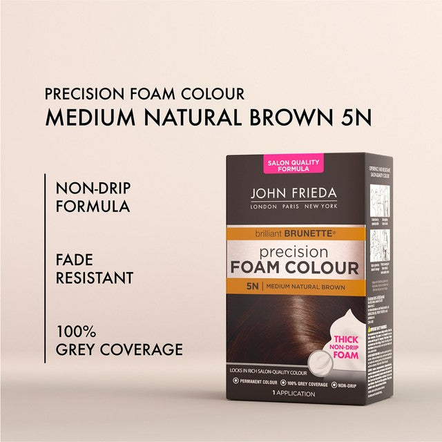 John Frieda medium brown hair colour foam, UK version