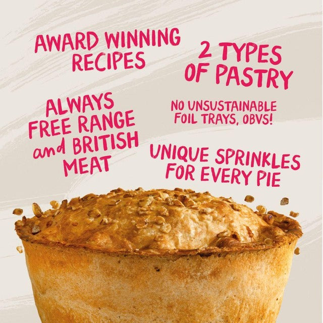 Pieminister Moo Pie Beef Steak 255g imported from the UK