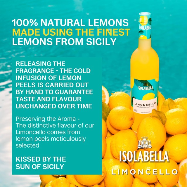 Isolabella Limoncello liqueur 70cl, UK version