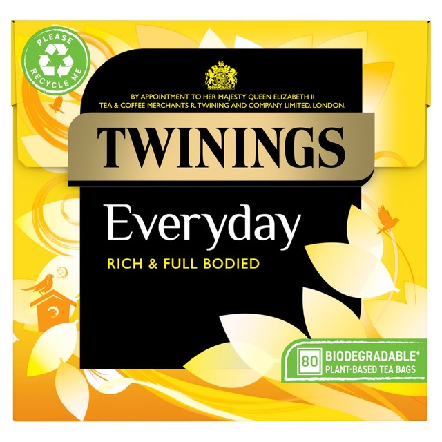 Twinings Everyday black tea bags 80 count (British brand)