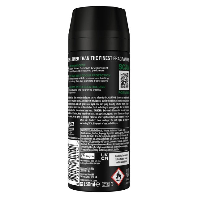 Lynx White Vetiver deodorant body spray 150ml, UK version