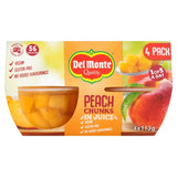 Del Monte peach chunks in juice fruit pot 4 x 113g - British product