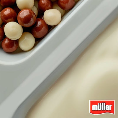 Muller Corner Sjokolade Digestive & Jordbær Kake Yoghurt Kopper 6 x 124g