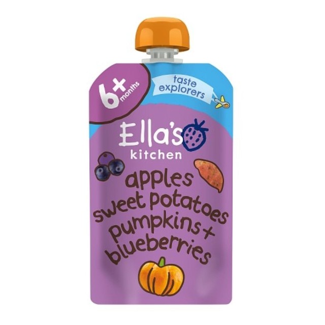 Ella's Kitchen sweet potatoes and pumpkin baby food pouch 120g - British product