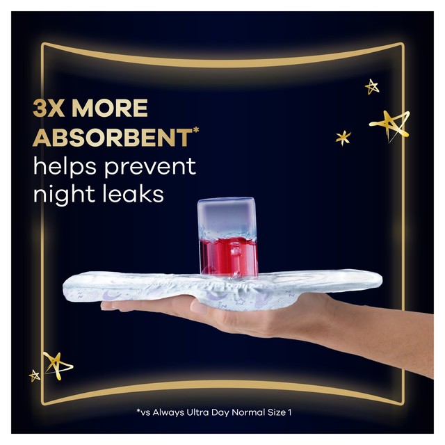Always Ultimate Night With Wings sanitary towels Size 6 - British product