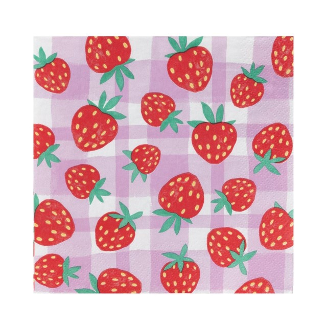 Talking Tables Paper Napkins Strawberry 20 Pack (British brand)