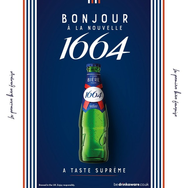 Kronenbourg 1664 Bière lager beer 12x275ml bottles, UK version