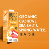 Rude Health Organic Cashew Drink Longlife 1L, imported from the UK